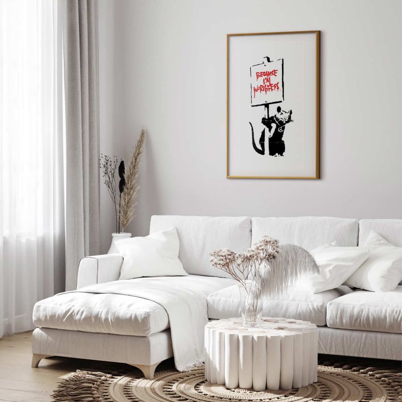 Plakat Artgeist Worthless 21x30 cm z ramą złotą 1 szt