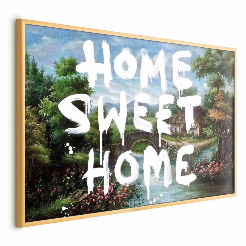 Plakat Artgeist Wymarzony dom 60x40 cm z ramą złotą 1 szt