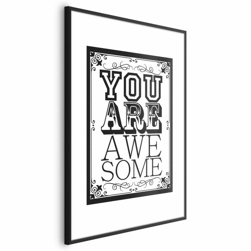 Plakat Artgeist You are awesome 21x30 cm z ramą czarną 1 szt