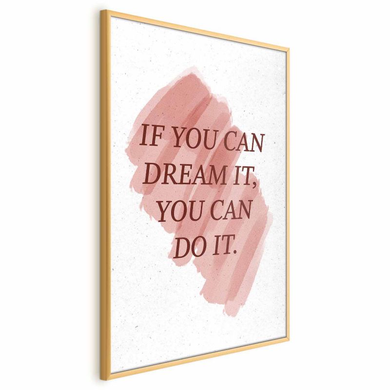 Plakat Artgeist You Can Do It 60x90 cm z ramą złotą 1 szt
