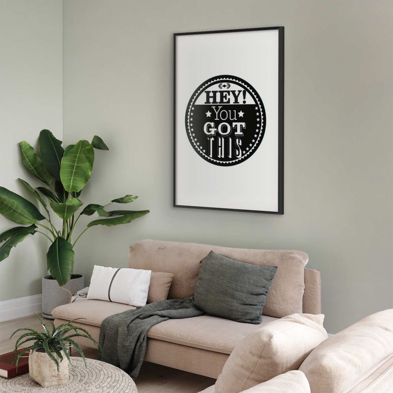 Plakat Artgeist You got this 21x30 cm z ramą czarną 1 szt