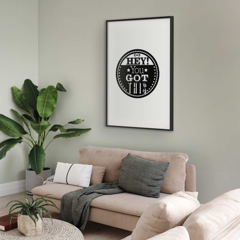 Plakat Artgeist You got this 21x30 cm z ramą czarną 1 szt