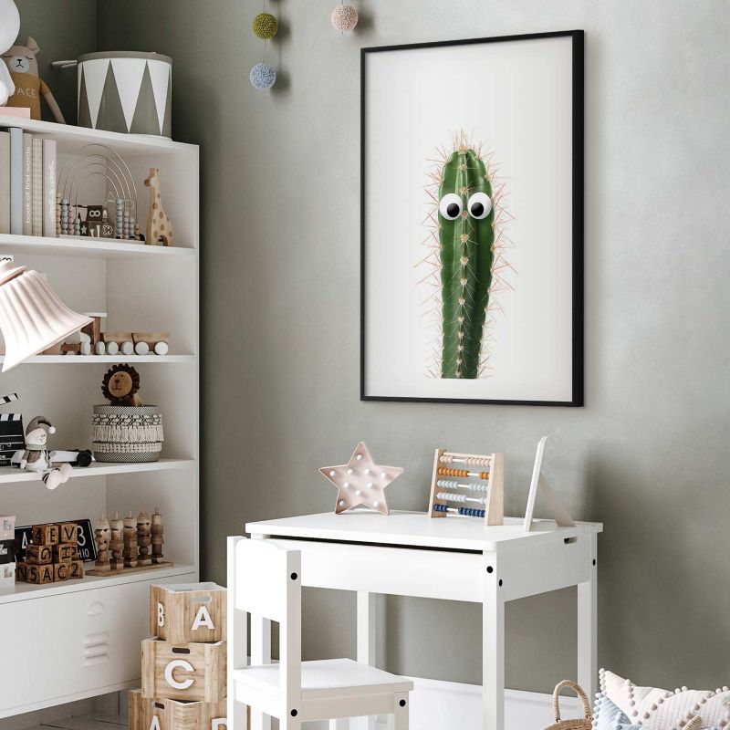 Plakat Artgeist Żywy kaktus 40x60 cm z ramą czarną 1 szt