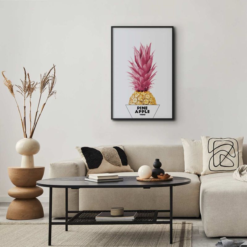 Plakat Artgeist Złoty ananas 29,7x42 cm z ramą czarną 1 szt