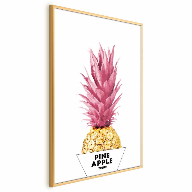 Plakat Artgeist Złoty ananas 29,7x42 cm z ramą złotą 1 szt