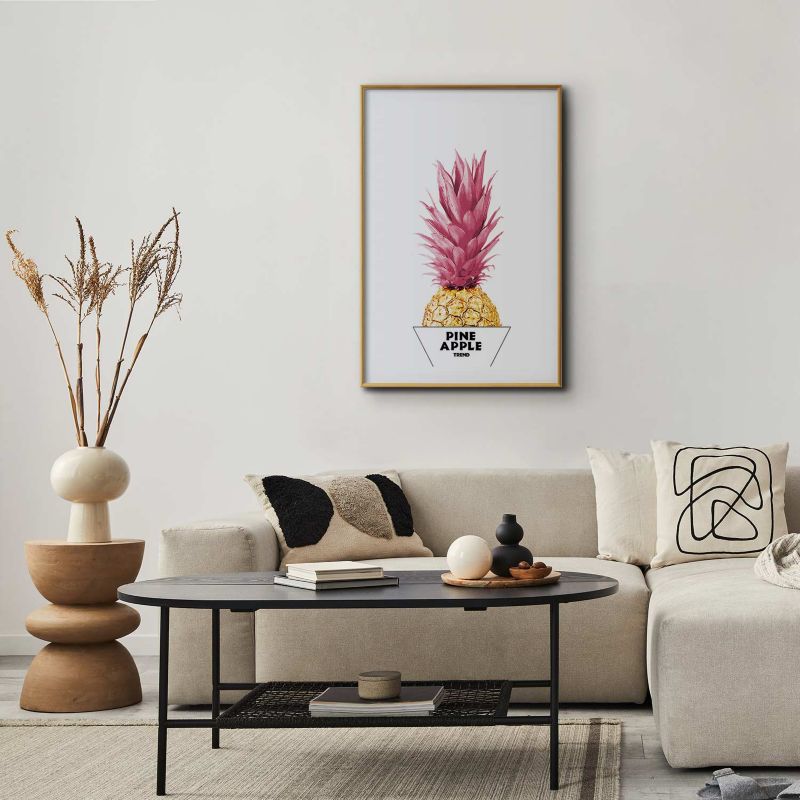 Plakat Artgeist Złoty ananas 29,7x42 cm z ramą złotą 1 szt