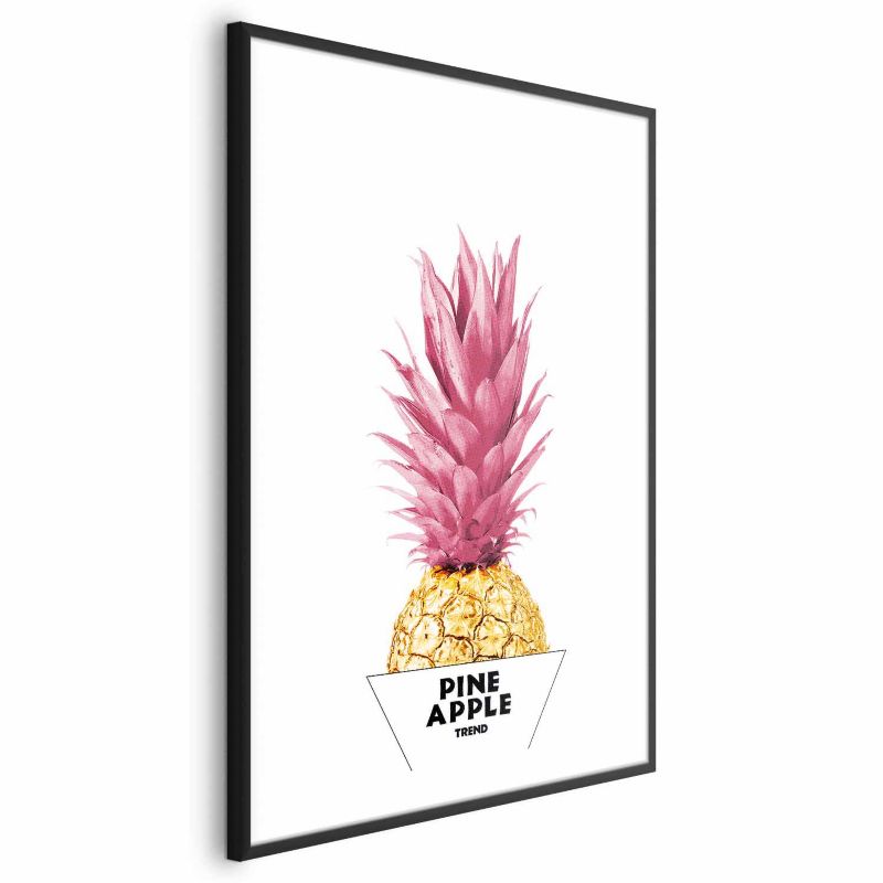 Plakat Artgeist Złoty ananas 60x90 cm z ramą czarną 1 szt