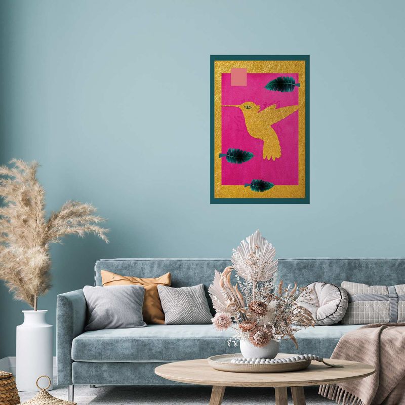 Plakat Artgeist Złoty koliber 21x30 cm bez ramy 1 szt