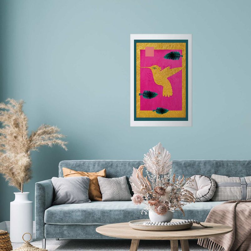 Plakat Artgeist Złoty koliber 40x60 cm bez ramy 1 szt