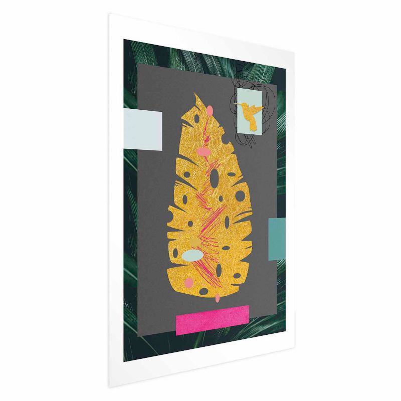 Plakat Artgeist Złoty liść 60x90 cm bez ramy 1 szt