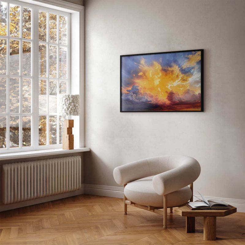 Plakat Artgeist Zachód słońca 42x29,7 cm z ramą czarną 1 szt