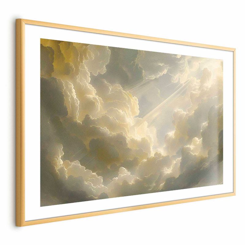 Plakat Artgeist Zachwycająca gra kolorów 90x60 cm z ramą złotą 1 szt