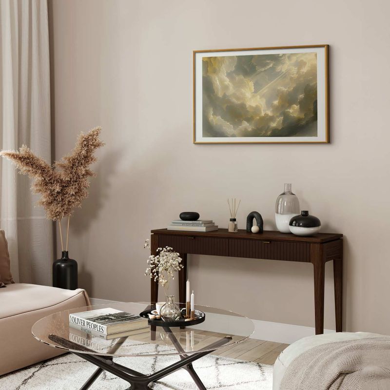 Plakat Artgeist Zachwycająca gra kolorów 90x60 cm z ramą złotą 1 szt