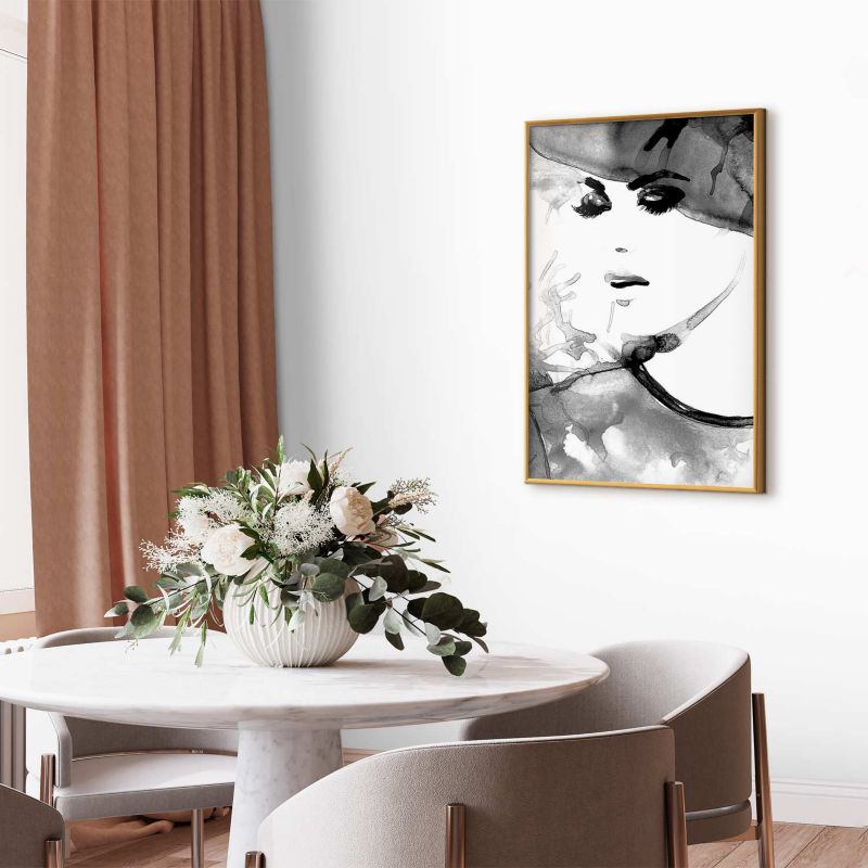 Plakat Artgeist Zakochana elegancja 21x30 cm z ramą złotą 1 szt