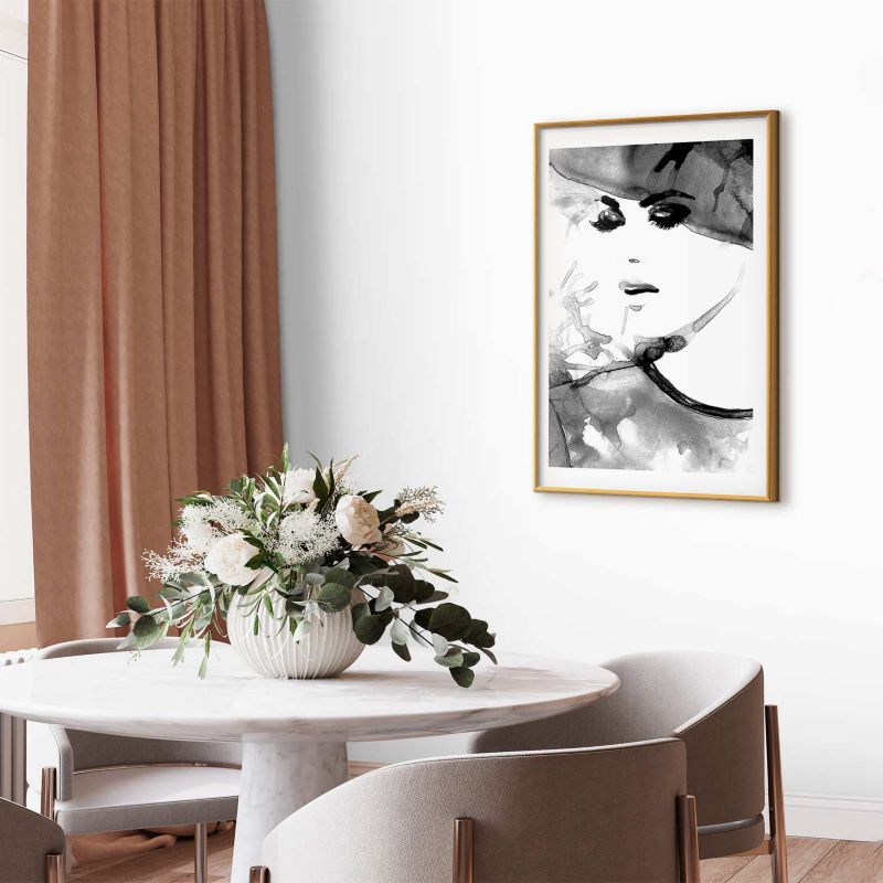 Plakat Artgeist Zakochana elegancja 21x30 cm z ramą złotą 1 szt