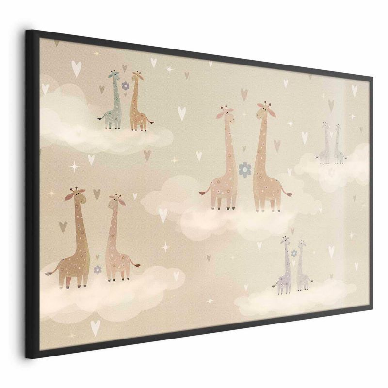 Plakat Artgeist Zakochane żyrafy 90x60 cm z ramą czarną 1 szt