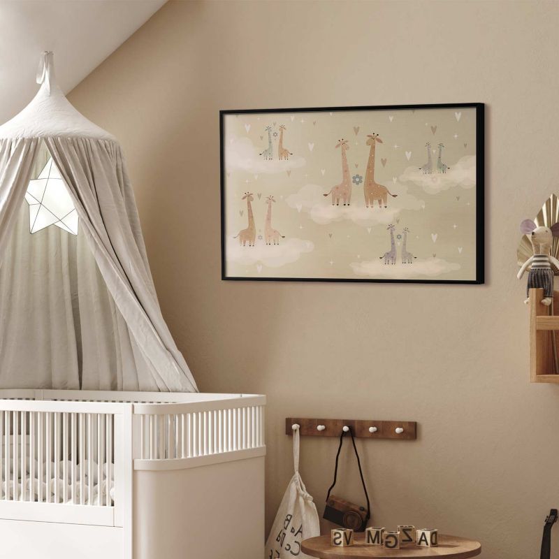 Plakat Artgeist Zakochane żyrafy 90x60 cm z ramą czarną 1 szt