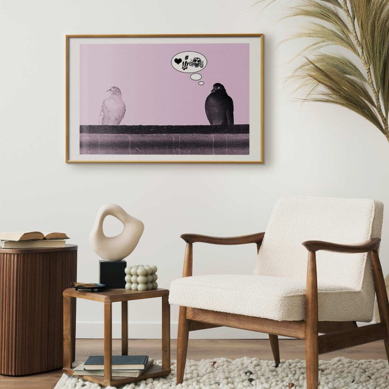 Plakat Artgeist Zaloty 90x60 cm z ramą złotą 1 szt