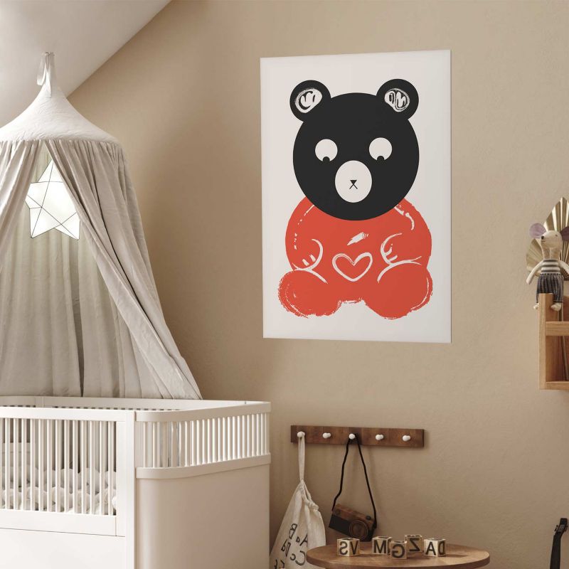 Plakat Artgeist Zamyślony miś 21x30 cm bez ramy 1 szt