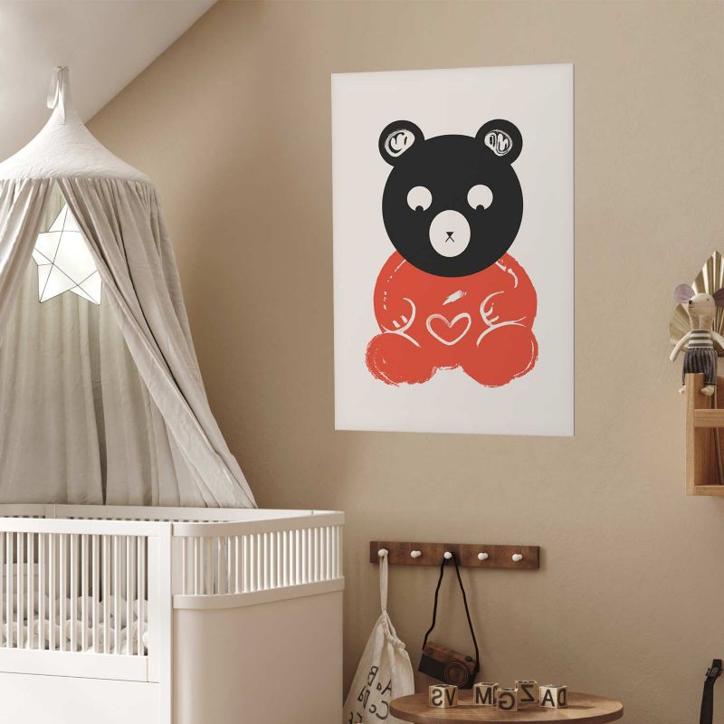 Plakat Artgeist Zamyślony miś 60x90 cm bez ramy 1 szt