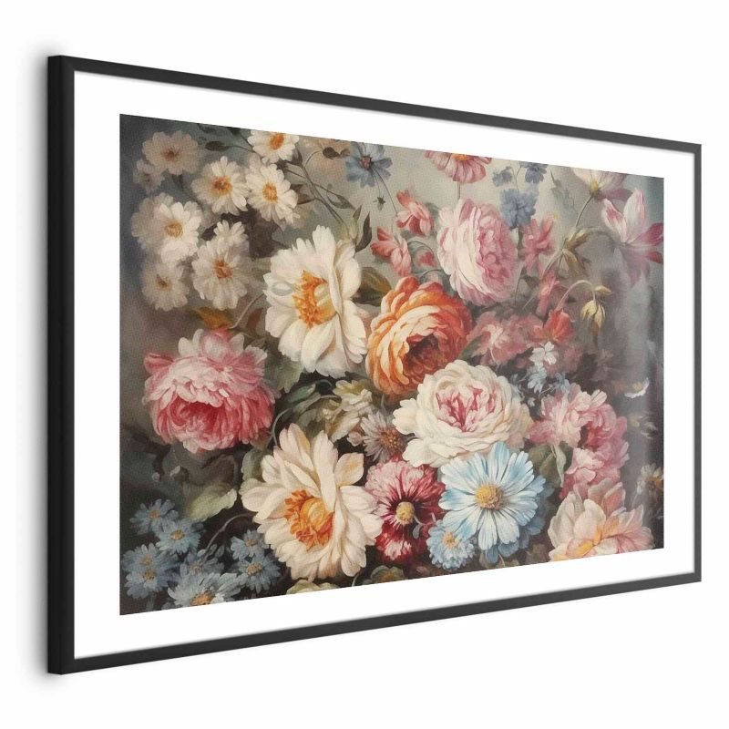 Plakat Artgeist Zapach ogrodowych kwiatów 30x21 cm z ramą czarną 1 szt