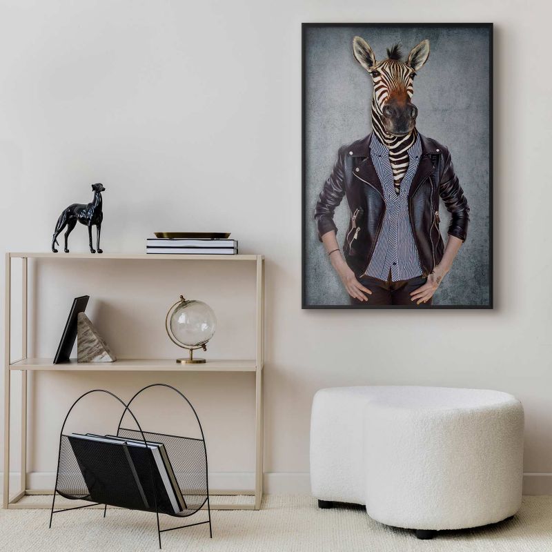 Plakat Artgeist Zebra Ewa 60x90 cm z ramą czarną 1 szt