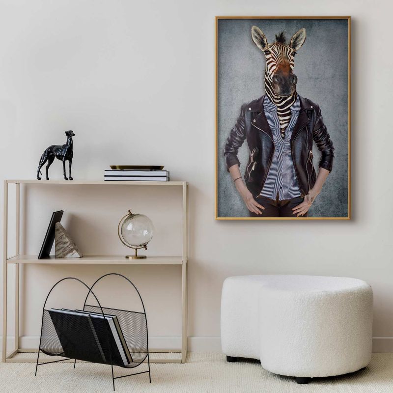 Plakat Artgeist Zebra Ewa 60x90 cm z ramą złotą 1 szt