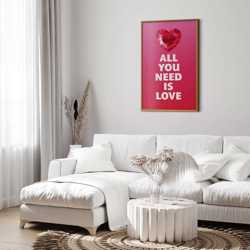 Plakat Artgeist Zjawiskowe serce 29,7x42 cm z ramą złotą 1 szt