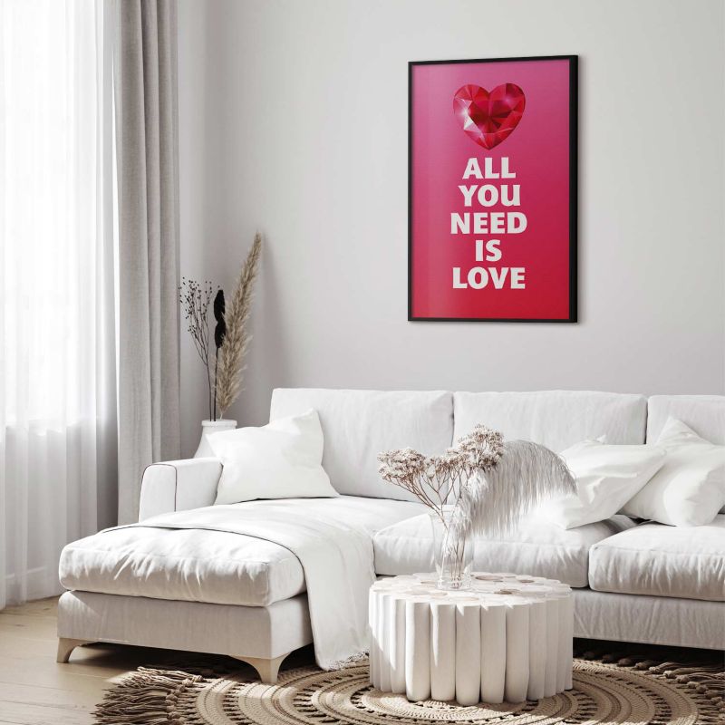 Plakat Artgeist Zjawiskowe serce 60x90 cm z ramą czarną 1 szt
