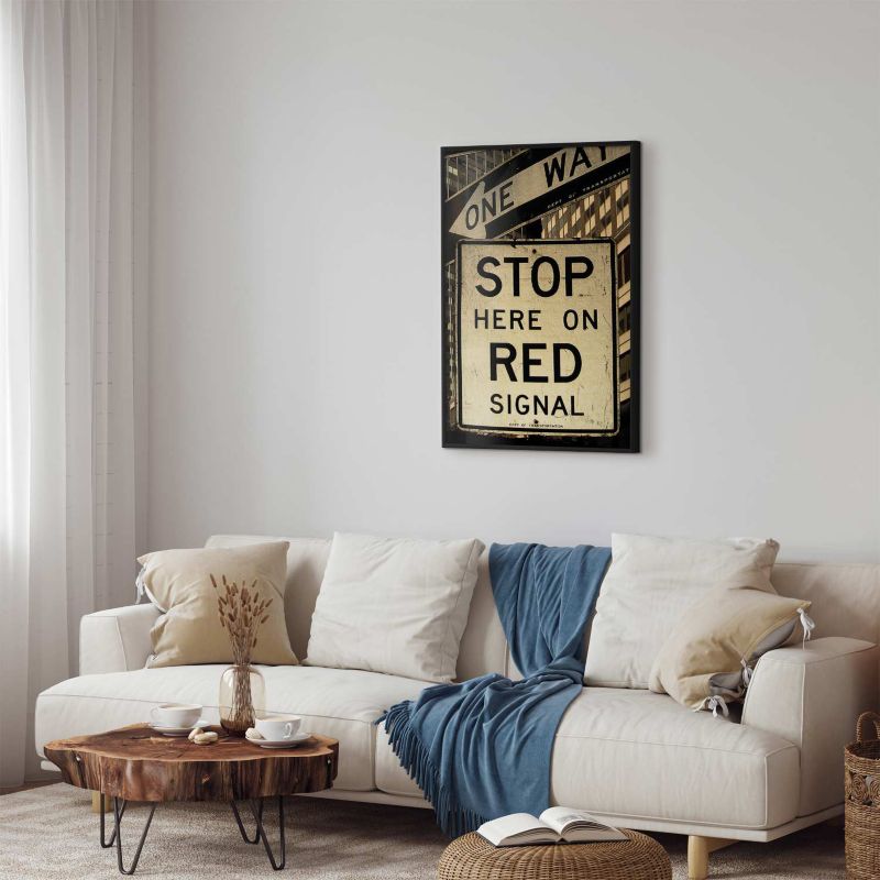 Plakat Artgeist Znaki drogowe 21x30 cm z ramą czarną 1 szt