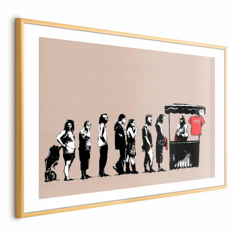 Plakat Artgeist Zniszczyć kapitalizm 60x40 cm z ramą złotą 1 szt