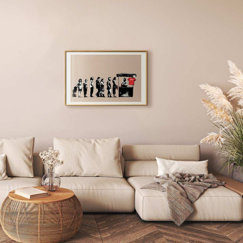 Plakat Artgeist Zniszczyć kapitalizm 60x40 cm z ramą złotą 1 szt