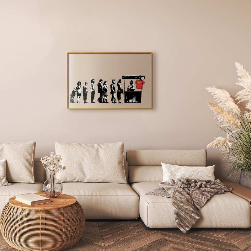 Plakat Artgeist Zniszczyć kapitalizm 90x60 cm z ramą złotą 1 szt