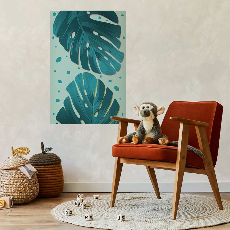 Plakat Artgeist Zroszone liście 21x30 cm bez ramy 1 szt