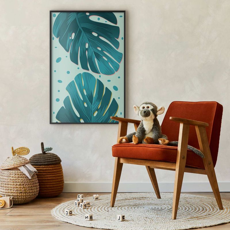 Plakat Artgeist Zroszone liście 29,7x42 cm z ramą czarną 1 szt