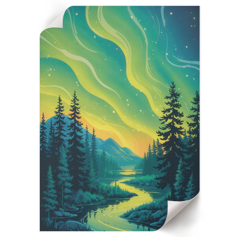 Plakat Do Kuchni ArtPrintCave 21x29,7 cm Malowany krajobraz World Surface 1 szt.