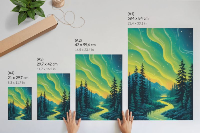 Plakat Do Kuchni ArtPrintCave 21x29,7 cm Malowany krajobraz World Surface 1 szt.