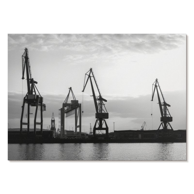 Plakat na Płótnie Tulup 59,4x42 cm (A2) Portowe żurawie Do biura, salonu, przedpokoju 1 szt.