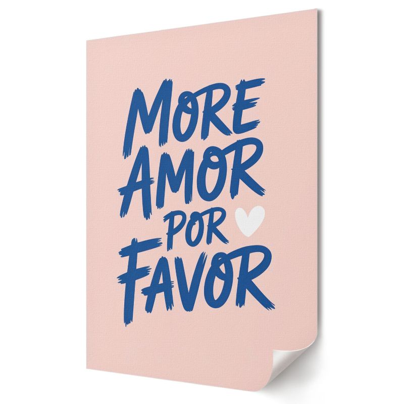 Plakat na płótnie Wallfluent Format A1 More amor por favor Artysta Groszek 1 szt.