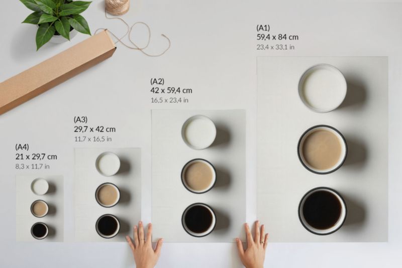 Plakat na płótnie Wallfluent Format A4 Mleko i kawa Kolektyw Soft Structure 1 szt.