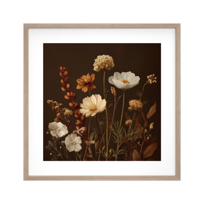 Plakat w ramie 50 x 50 cm neutralny brąz