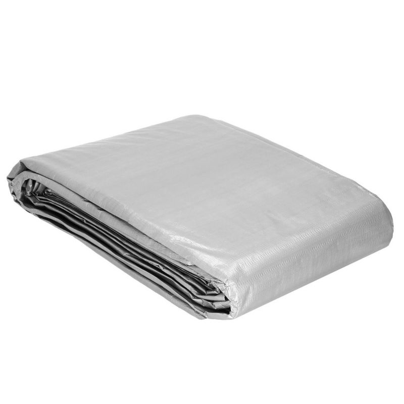 Plandeka Springos 4x4m 210g/m2 gruba płachta ochronna szara 1 szt.