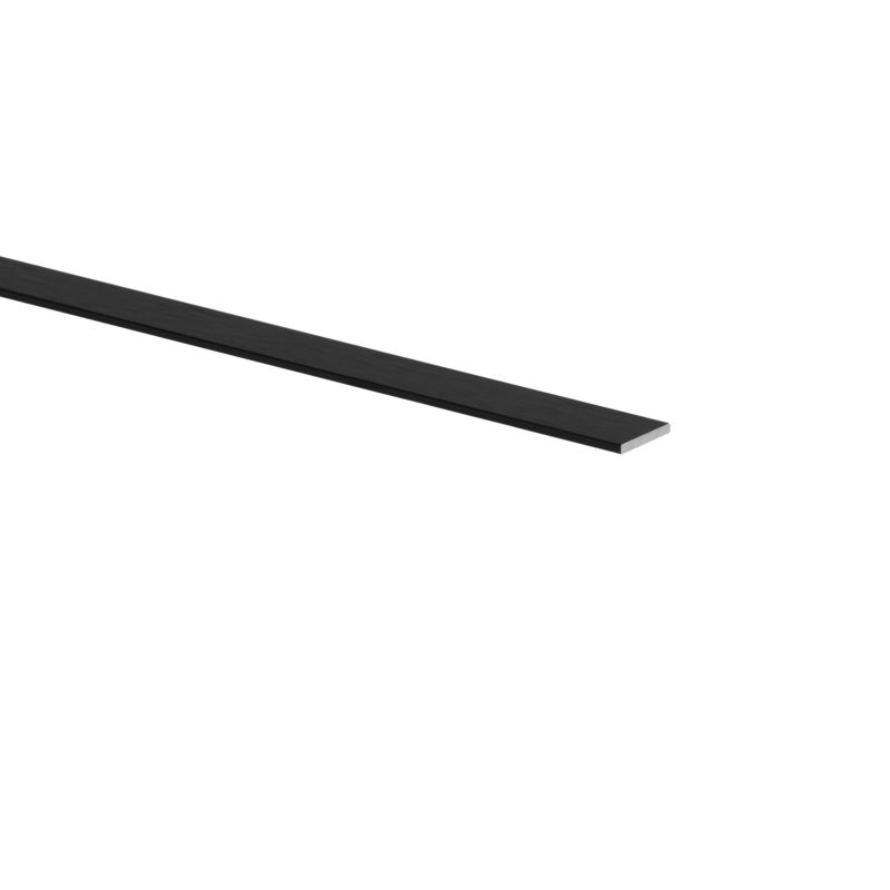 Płaskownik aluminiowy szczotkowany 2600 x 15 x 2 mm czarny