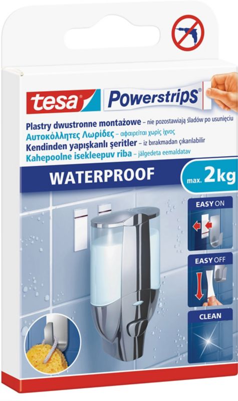 Plastry samoprzylepne Tesa wodoodporne udźwig do 2 kg 6 szt.