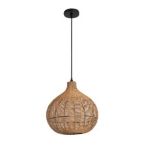 Pleciona lampa wisząca styl Boho Silvon Kobi do salonu sufitowa 1szt.