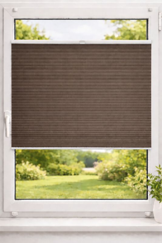 Plisa DECORI z regulacją 115x120 kolor 109 brązowy, 1 szt