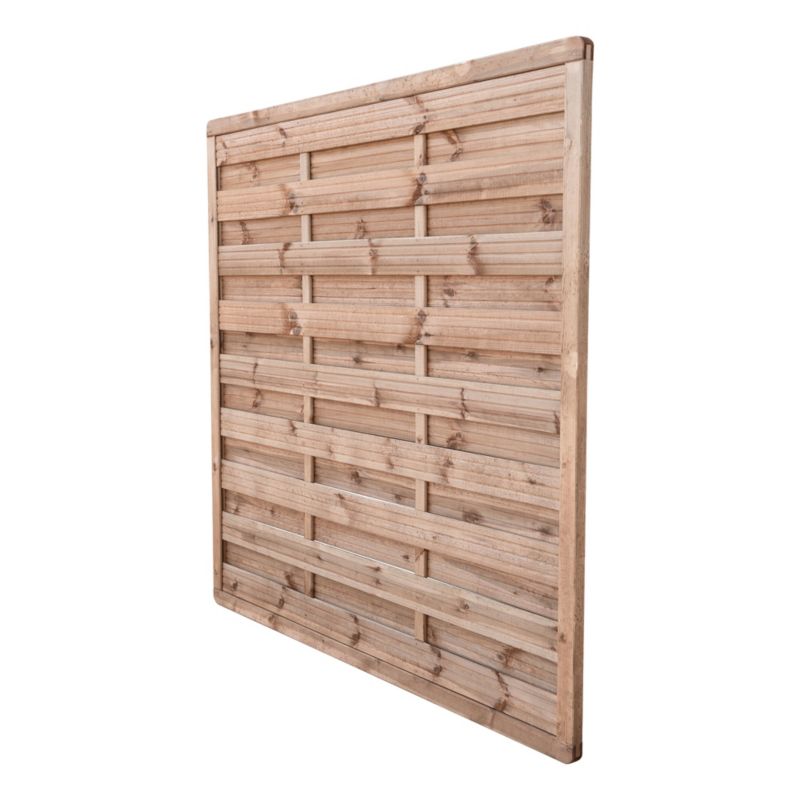 Płot drewniany Klikstrom 180 x 180 cm brązowy rama 40 x 60 mm