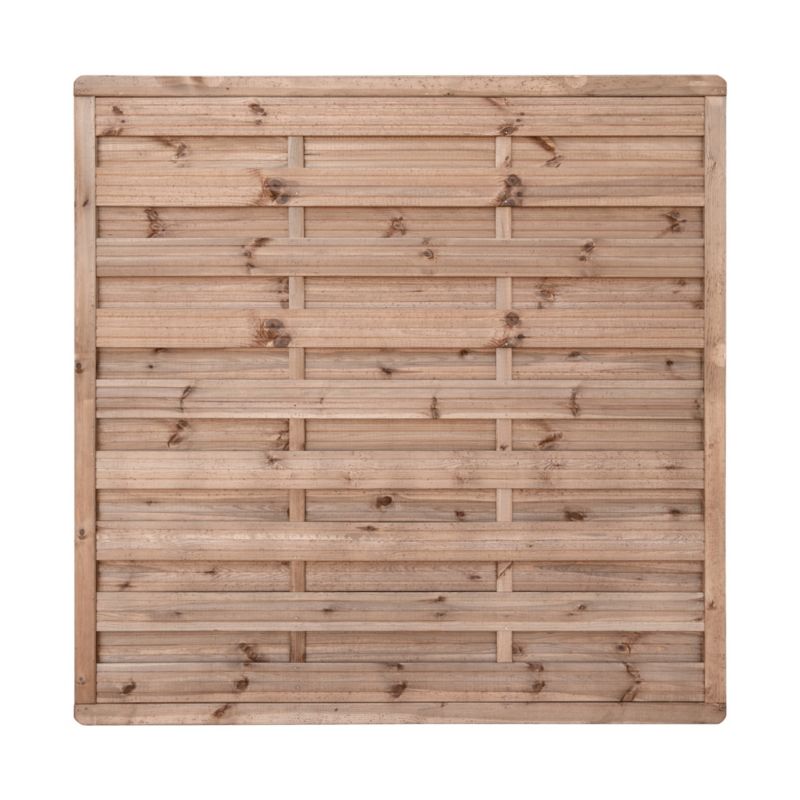 Płot drewniany Klikstrom 180 x 180 cm brązowy rama 40 x 60 mm