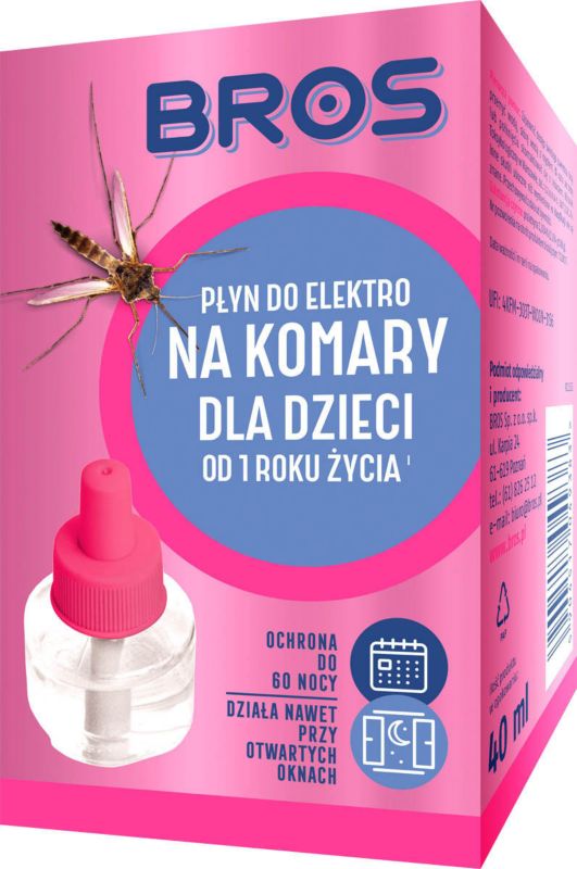 Płyn do elektrofumigatora dla dzieci Bros na komary