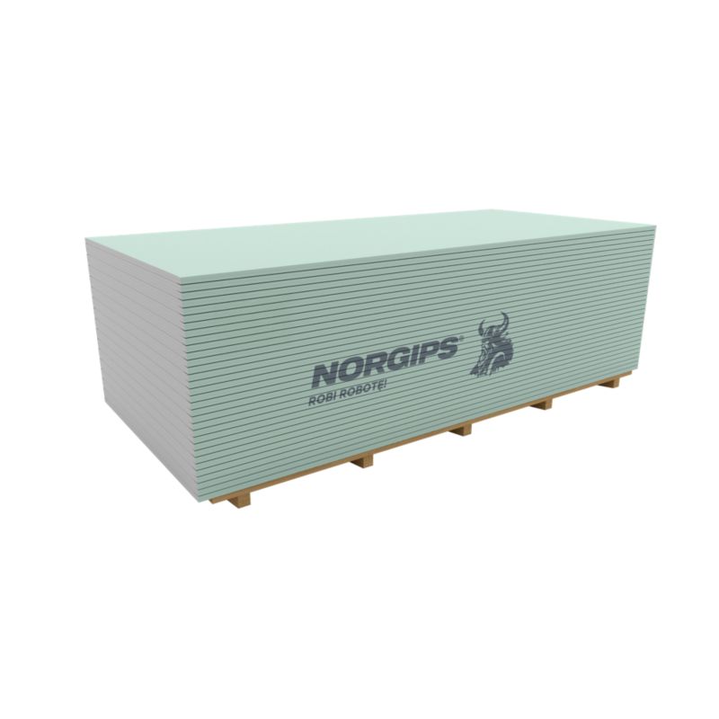 Płyta gipsowo-kartonowa impregnowana 1200 x 2600 x 12,5 mm GKBI typ H2 Norgips